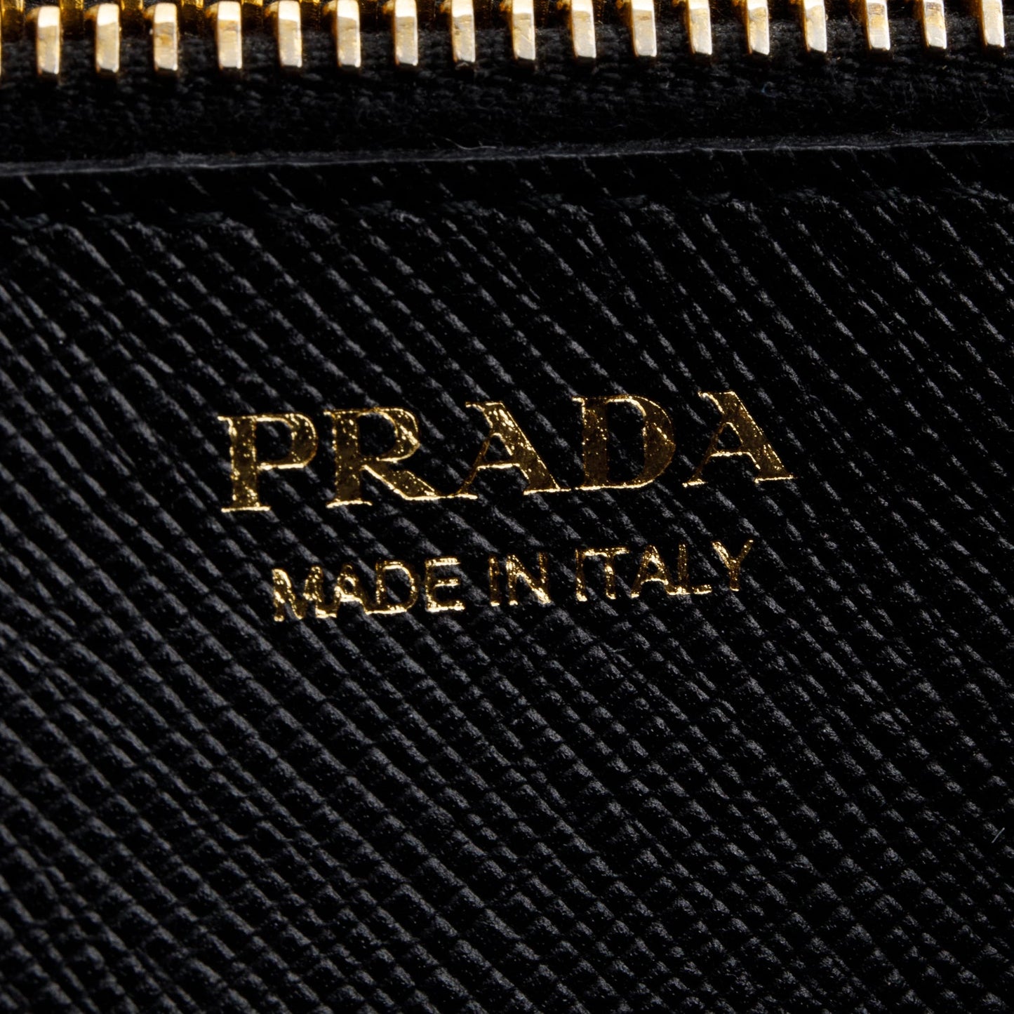 Prada Black Saffiano Metal Continental Wallet