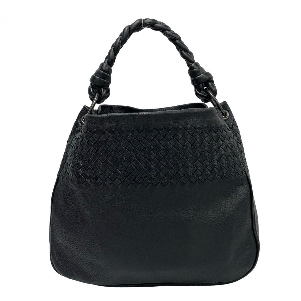 BOTTEGAVENETA Handbag leather black INTRECCIATO Women