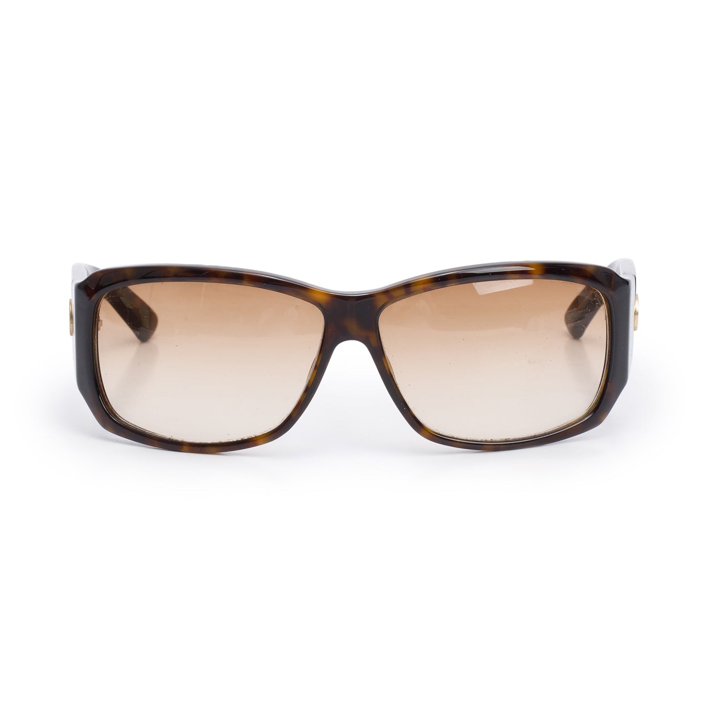 Gucci GG2592/S Havana Acetate Interlocking G Logo Rectangle Sunglasses