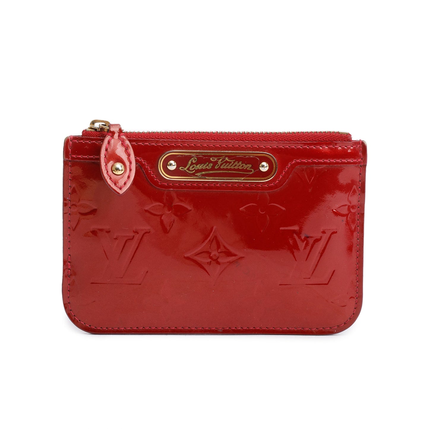 Louis Vuitton Red Monogram Vernis Leather Key Pouch