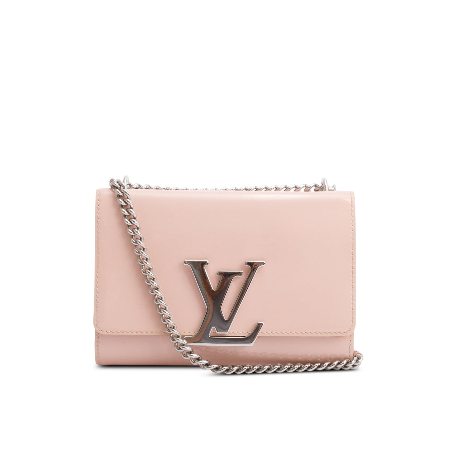 Louis Vuitton Pink Vernis Louise Chain Clutch MM