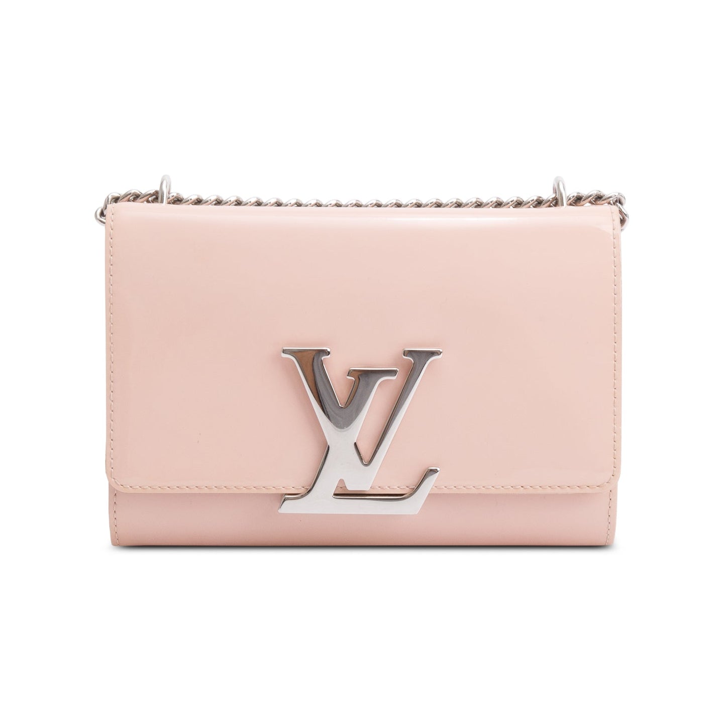 Louis Vuitton Pink Vernis Louise Chain Clutch MM