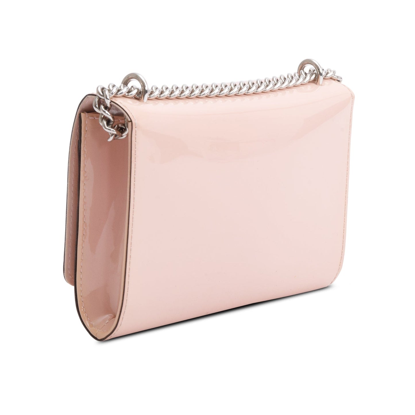 Louis Vuitton Pink Vernis Louise Chain Clutch MM