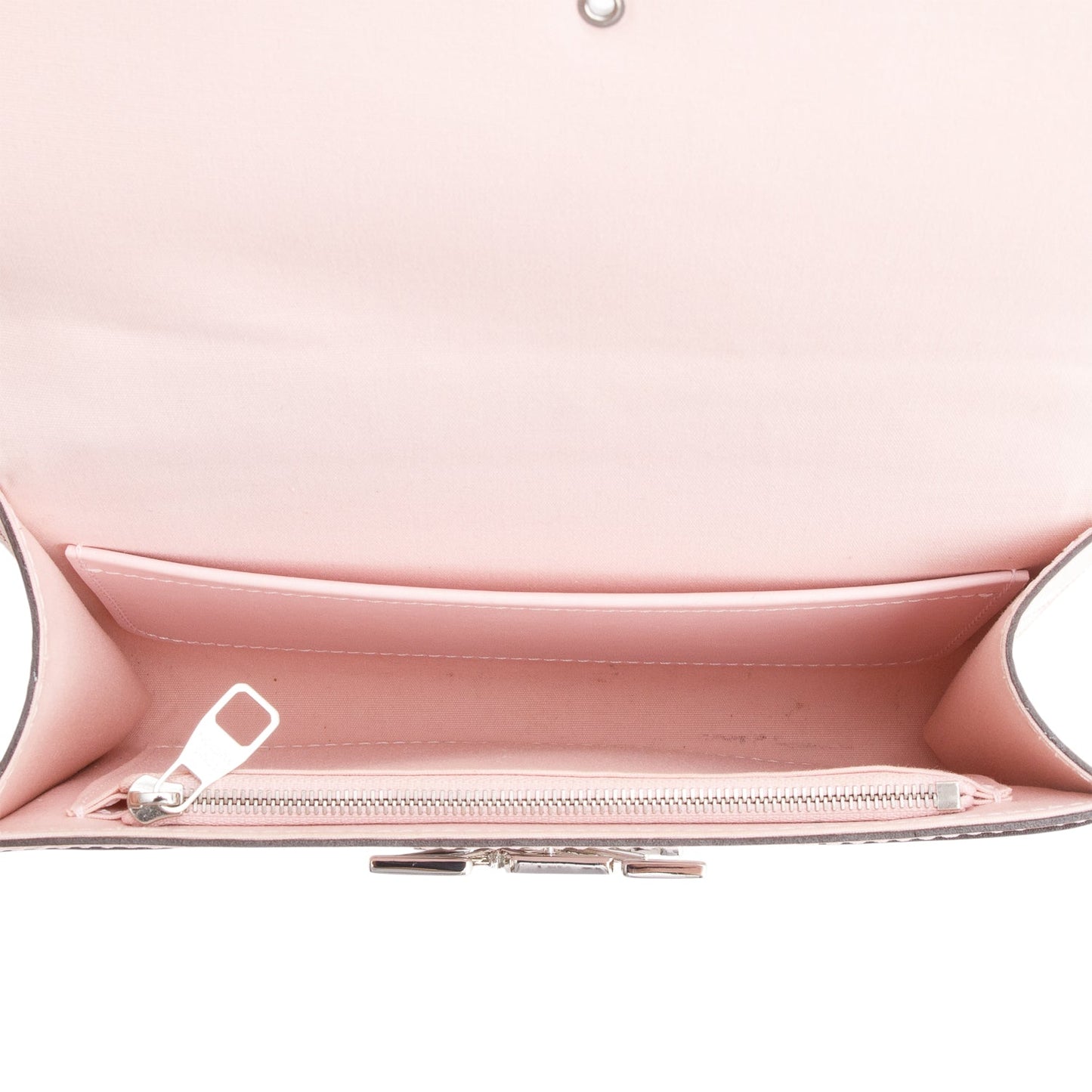 Louis Vuitton Pink Vernis Louise Chain Clutch MM