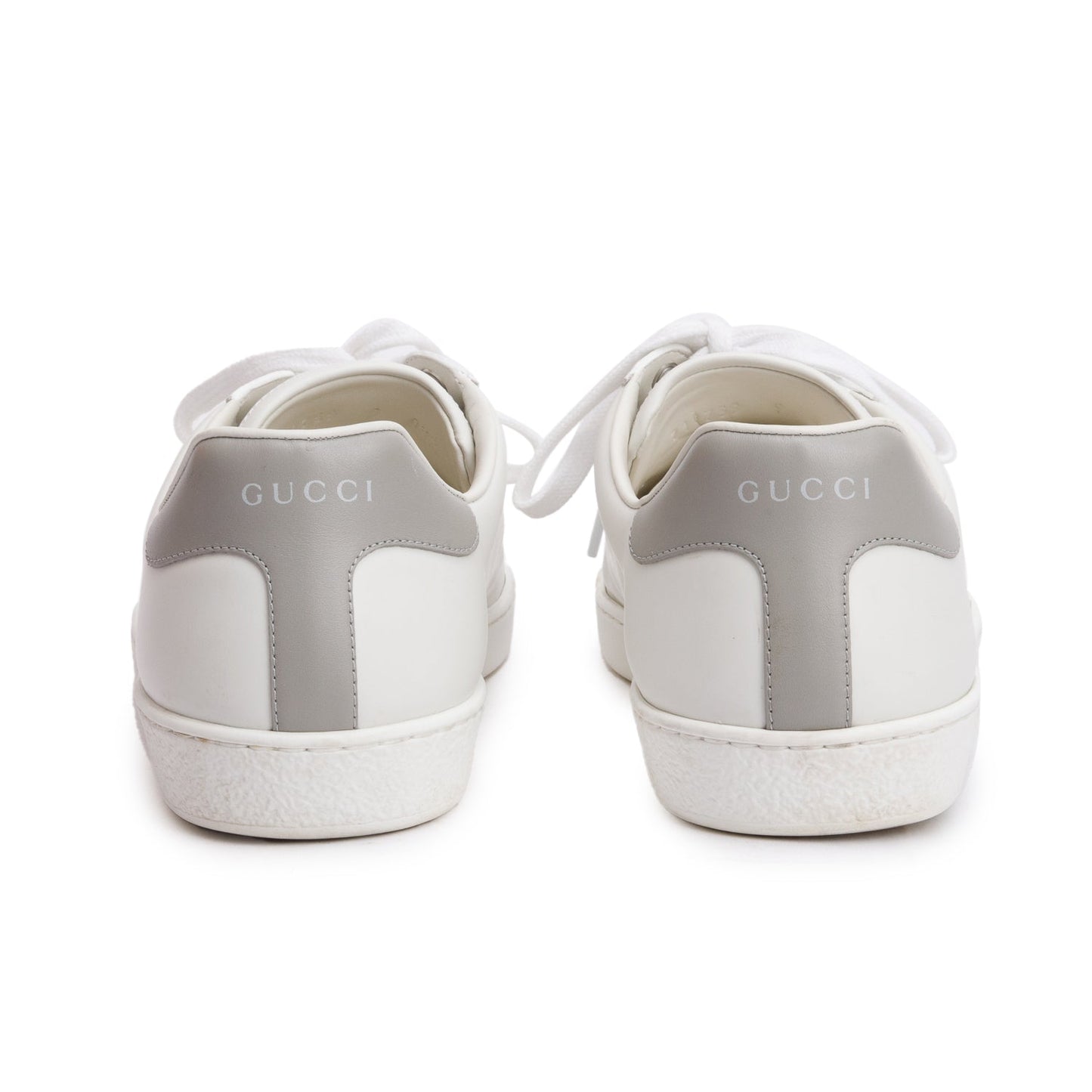 Gucci White Leather Perforated  Interlocking G Men's Ace Sneakers, Size 9