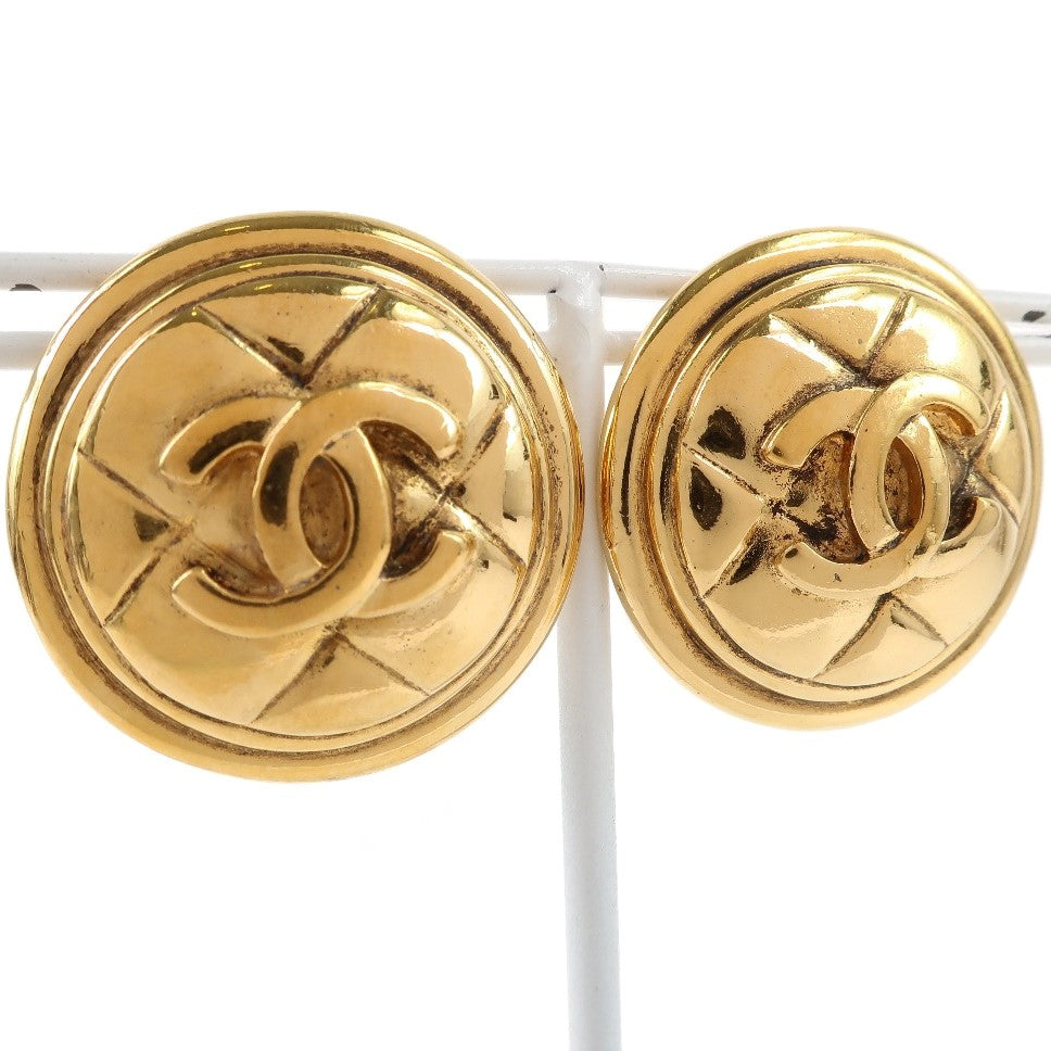 CHANEL Earring Plated Gold gold Matrasse Women