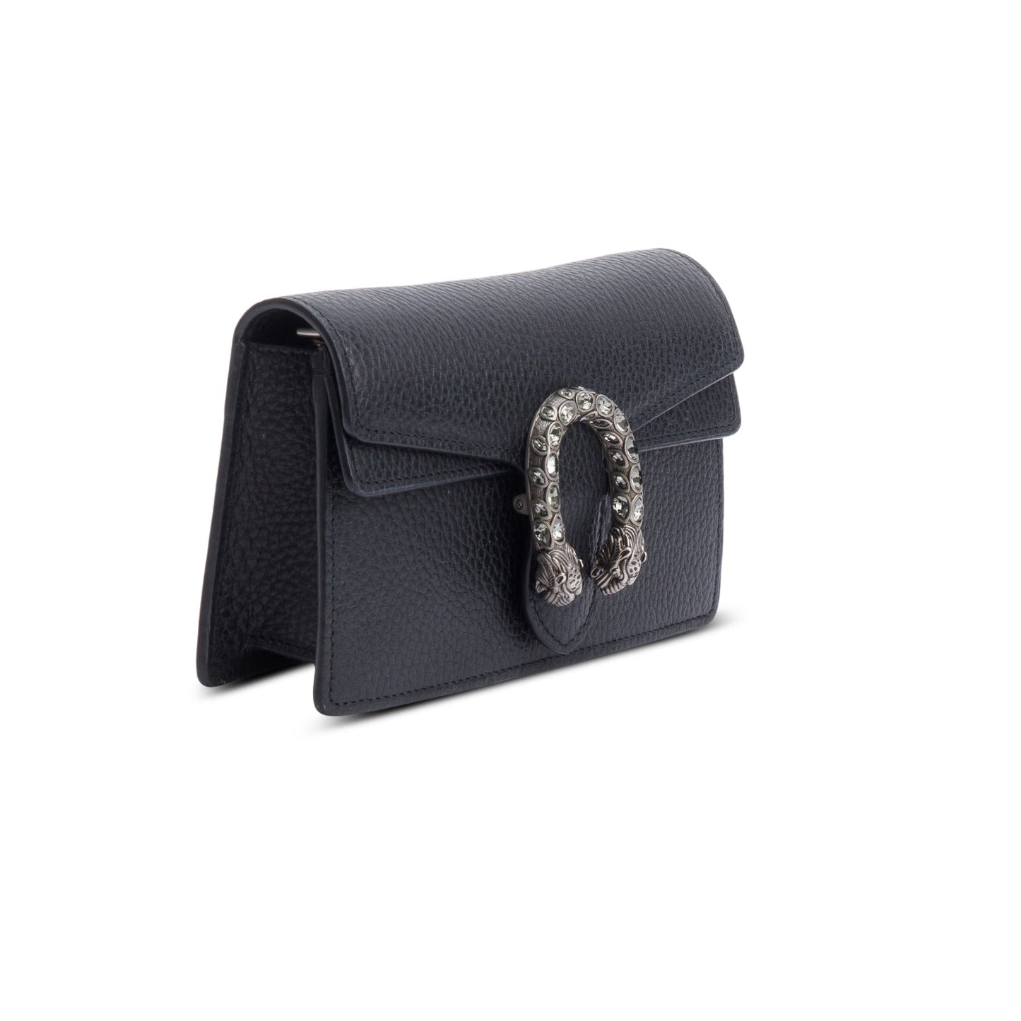 Gucci Dionysus Black Leather Super Mini Bag