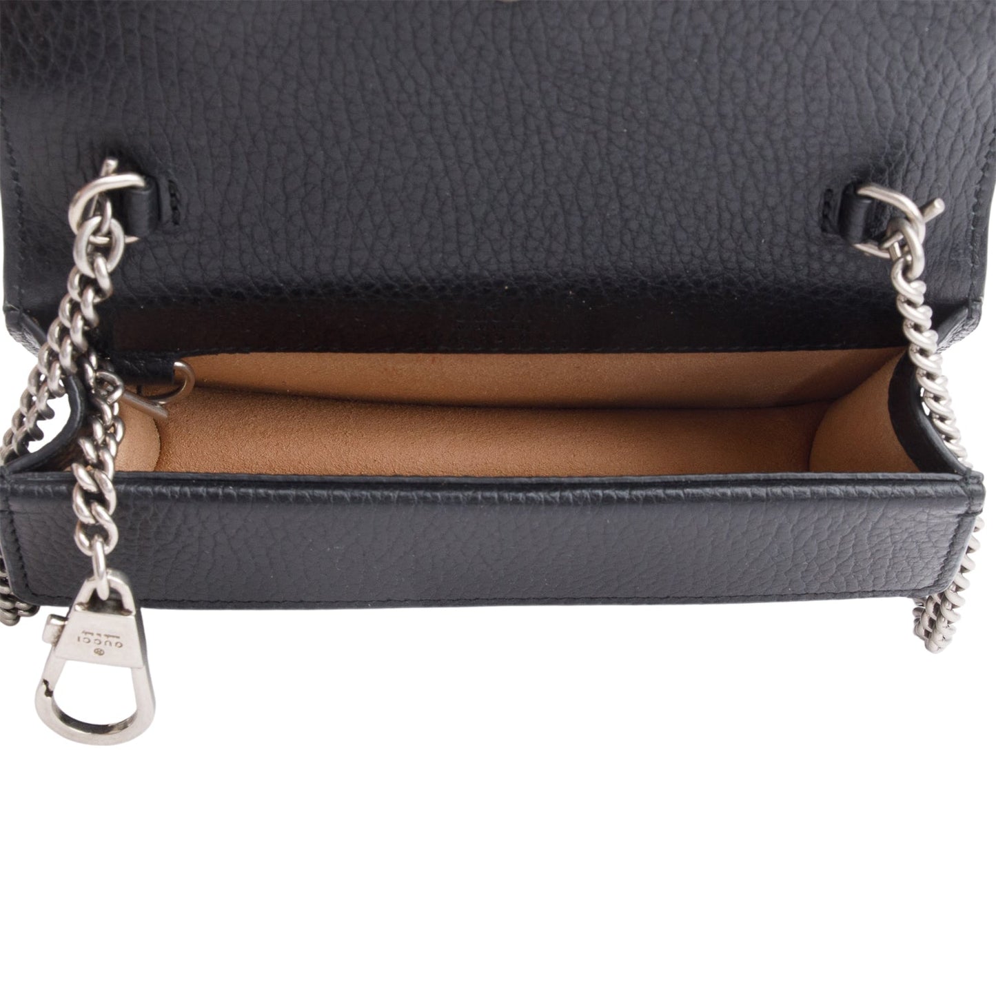 Gucci Dionysus Black Leather Super Mini Bag