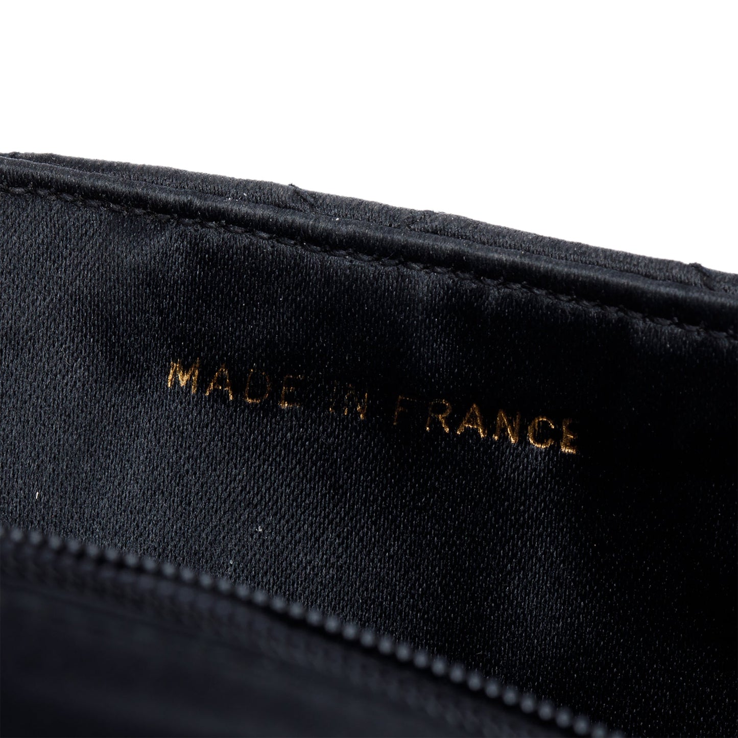 Chanel Vintage Black Quilted Satin Half Moon Flap Bag