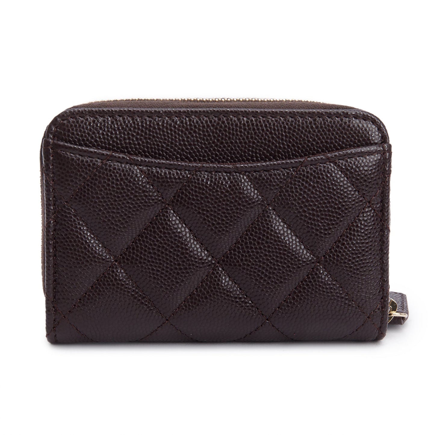 Chanel Brown Caviar Leather Classic Zipped Coin Purse
