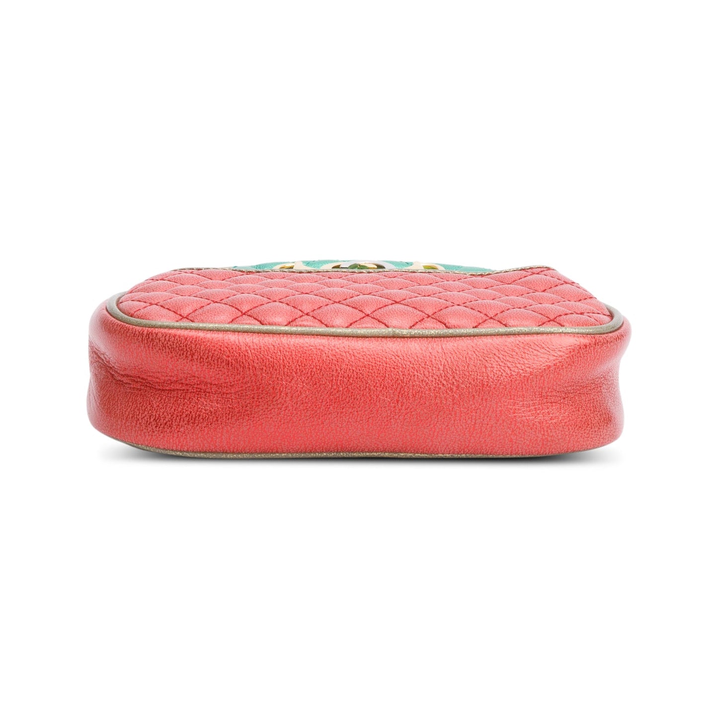 Gucci Tricolor Metallic Trapuntata Quilted Leather Mini Zumi Dome Crossbody Bag