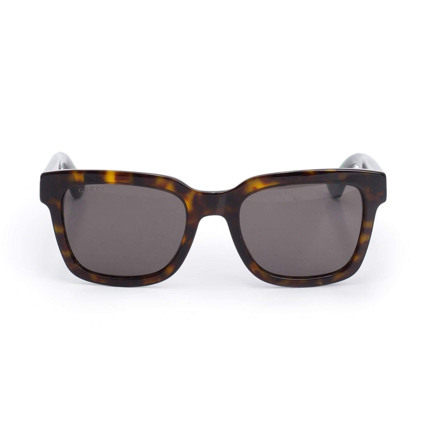 Gucci GG0001S Black Acetate Web Square Sunglasses