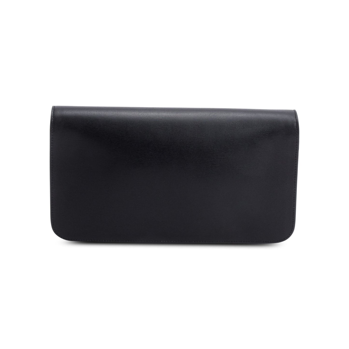 Gucci Black Leather Large Bright Brit Clutch Bag