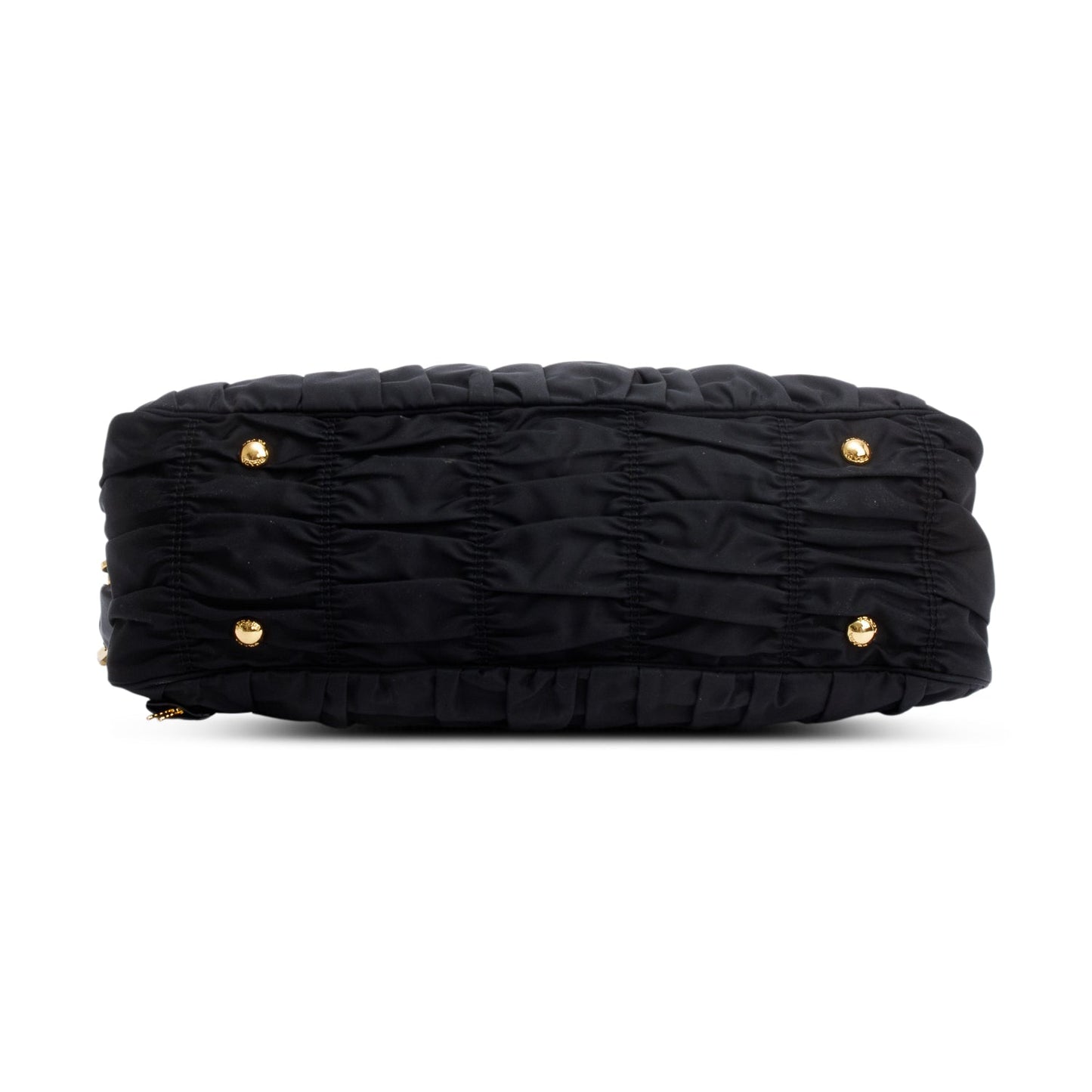 Prada Black Leather-Trimmed Tessuto Gaufre Tote