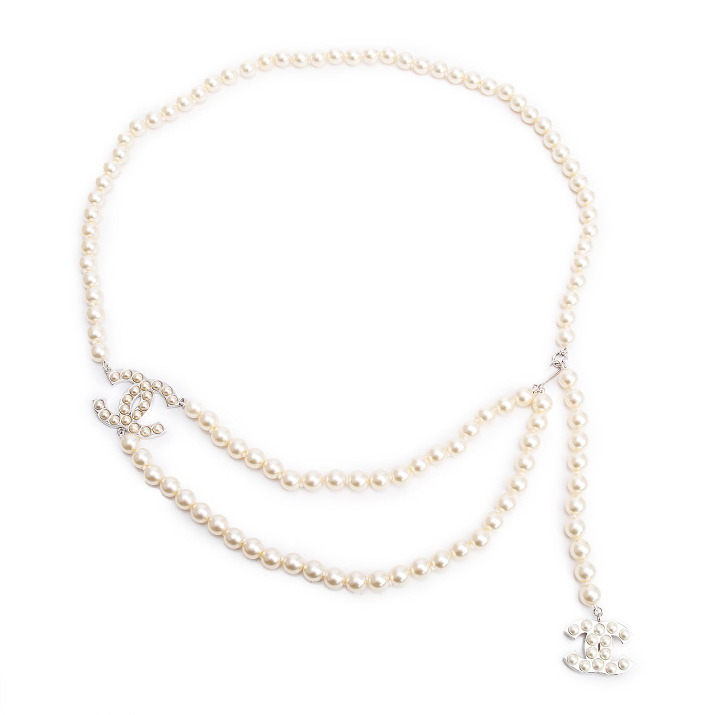 Chanel Vintage 2000's Faux Pearl Waist Belt
