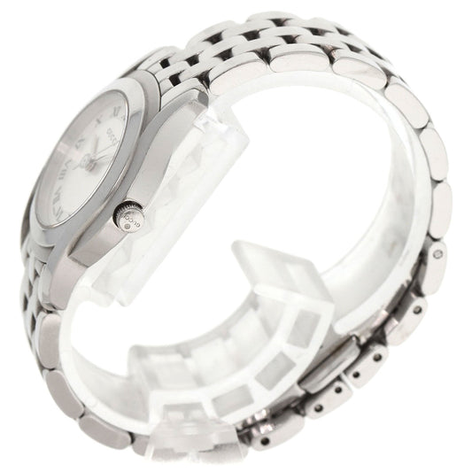 GUCCI Watches Quartz 5500L Stainless Steel , Stainless Steel Silver Round face Silver dial Women