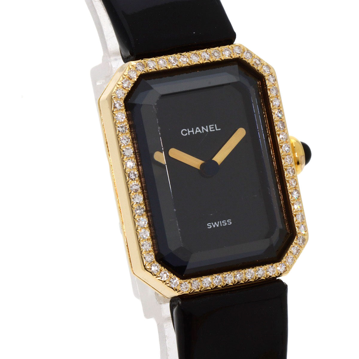 CHANEL Watches Quartz H0094 K18YG, leather gold Premiere black dial Women
