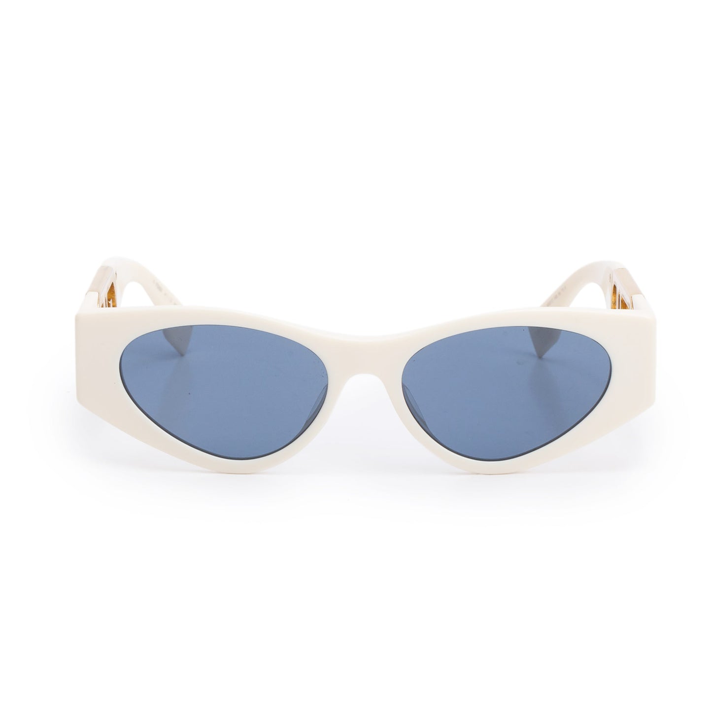 Fendi FE40049I White Acetate O'Lock Oval Sunglasses