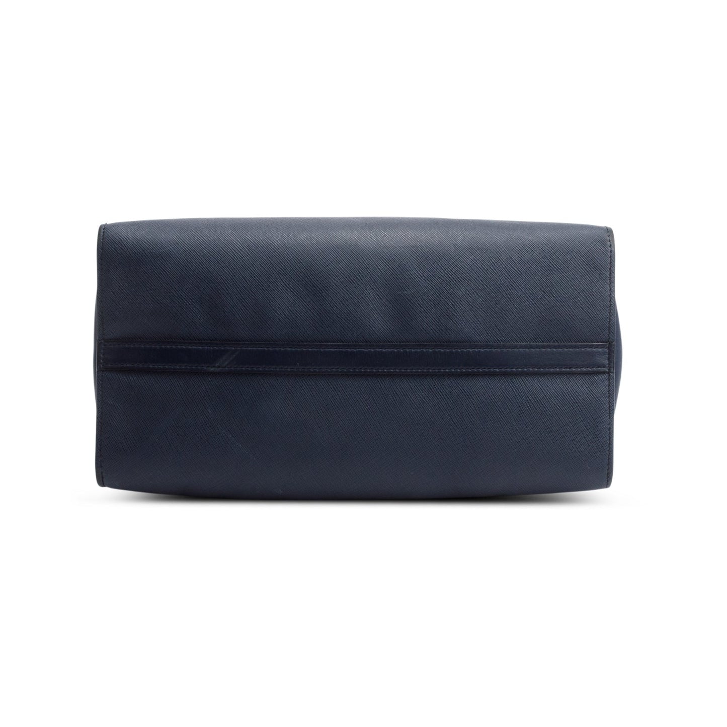 Prada Navy Saffiano & City Calf Leather Medium Greche Paradigme Tote