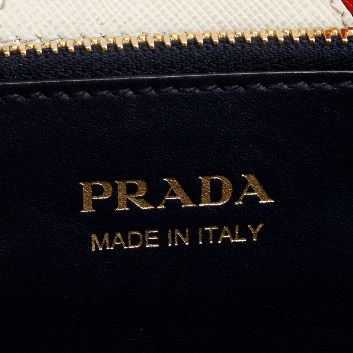 Prada Navy Saffiano & City Calf Leather Medium Greche Paradigme Tote