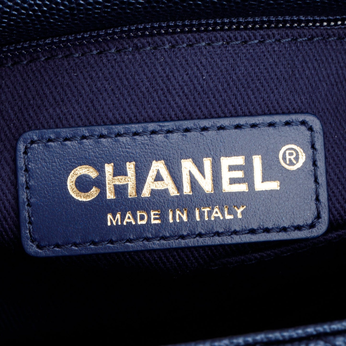 Chanel 2020 Blue Irisdescent Quilted Caviar Leather Mini Coco Top Handle Flap Bag