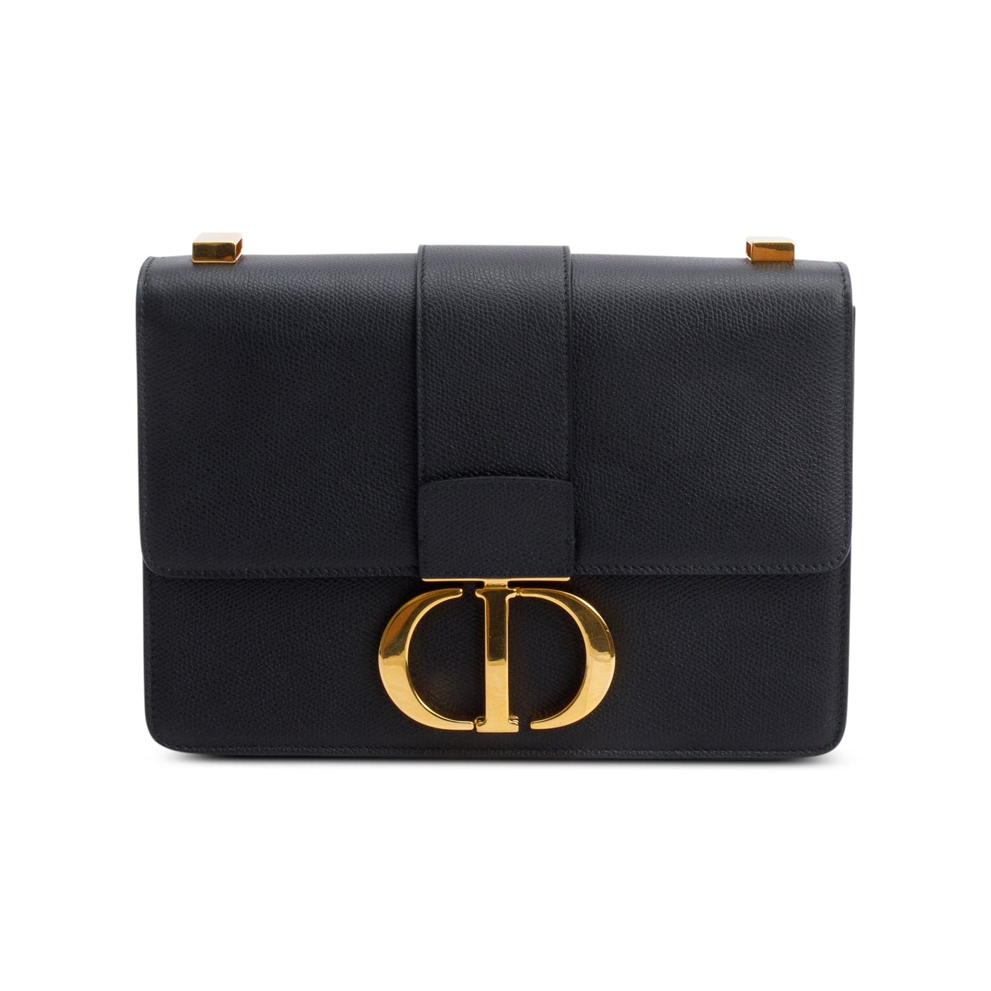 Christian Dior Black Leather Medium 30 Montaigne Bag