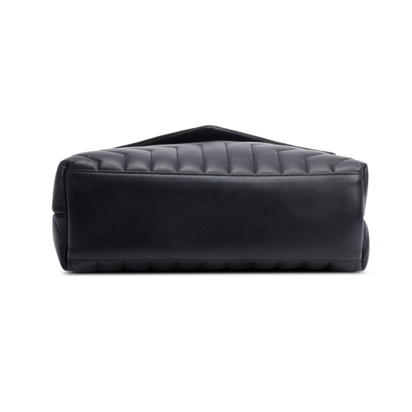 Saint Laurent Black Quilted Leather Medium Loulou Monogram Shoulder Bag