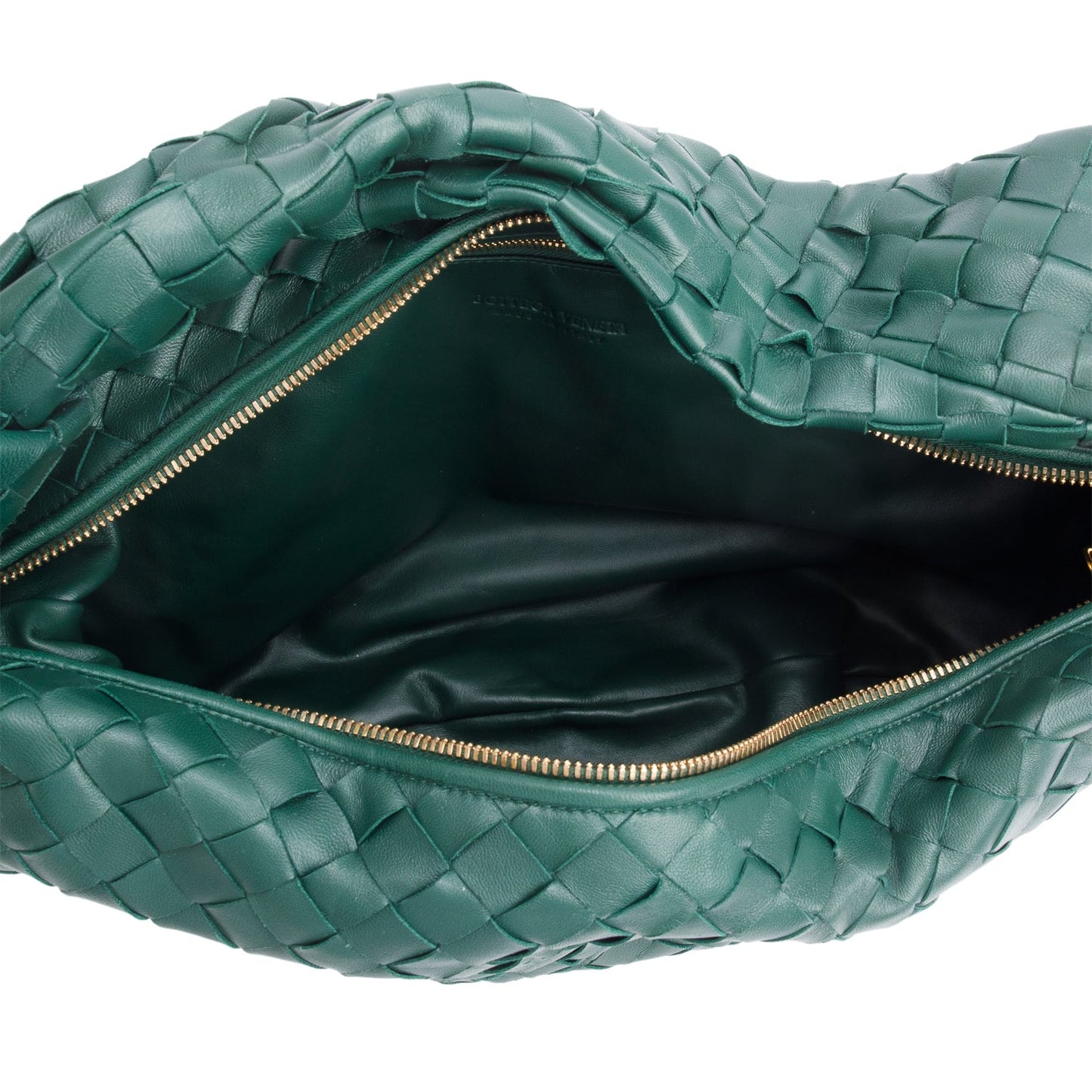 Bottega Veneta Green Intrecciato Leather Classic Jodie Hobo Bag