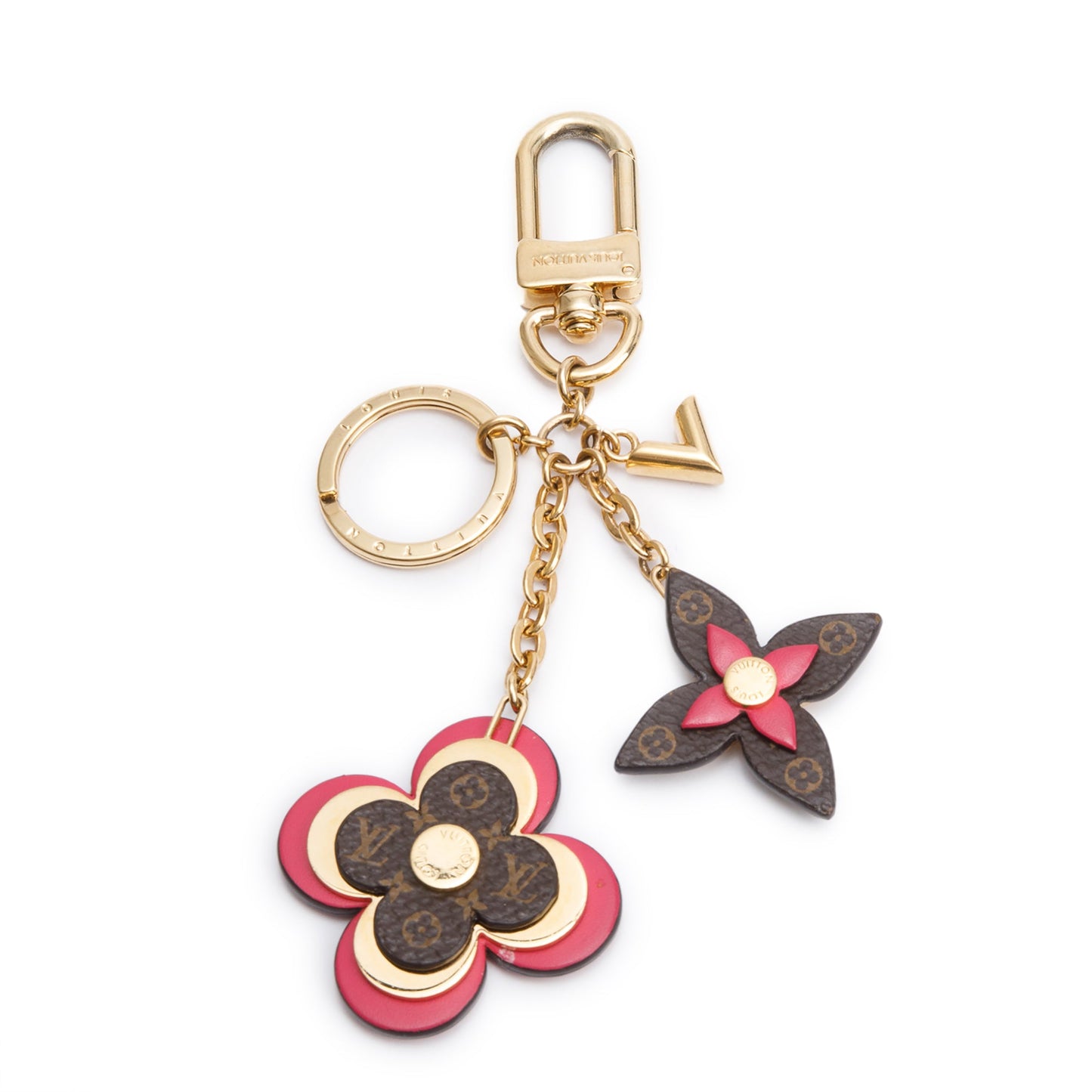 Louis Vuitton Gold-Tone Blooming Flowers Bag Charm and Key Holder