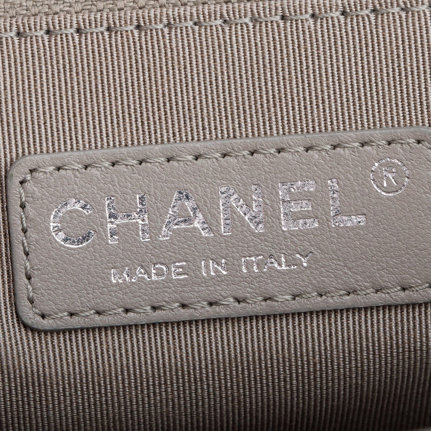 Chanel Grey Ombre Quilted Lambskin Leather Large Boy Bag