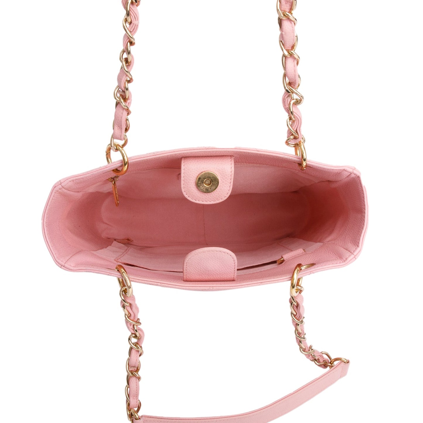 Chanel Pink Caviar Leather Petite Shopping Tote