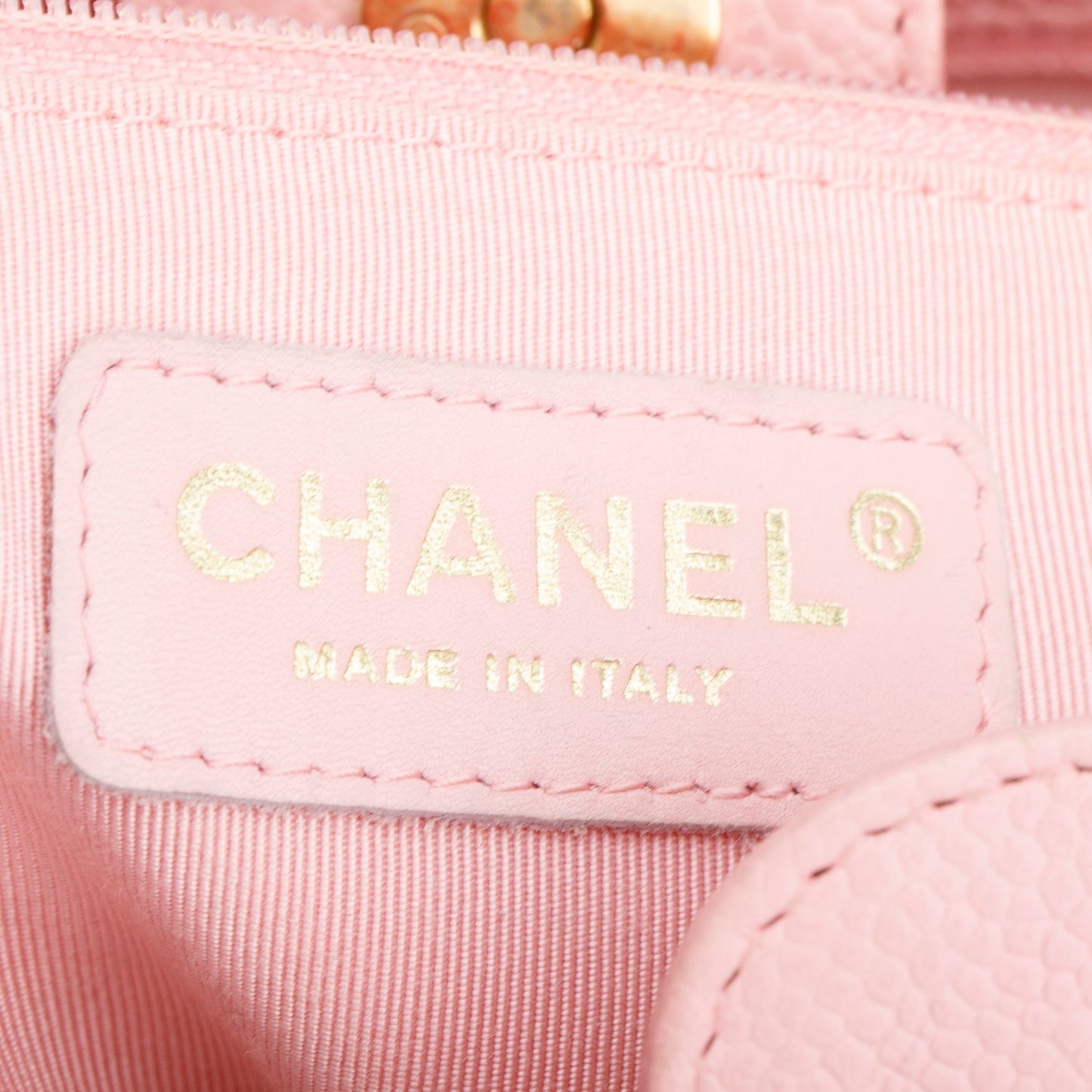 Chanel Pink Caviar Leather Petite Shopping Tote