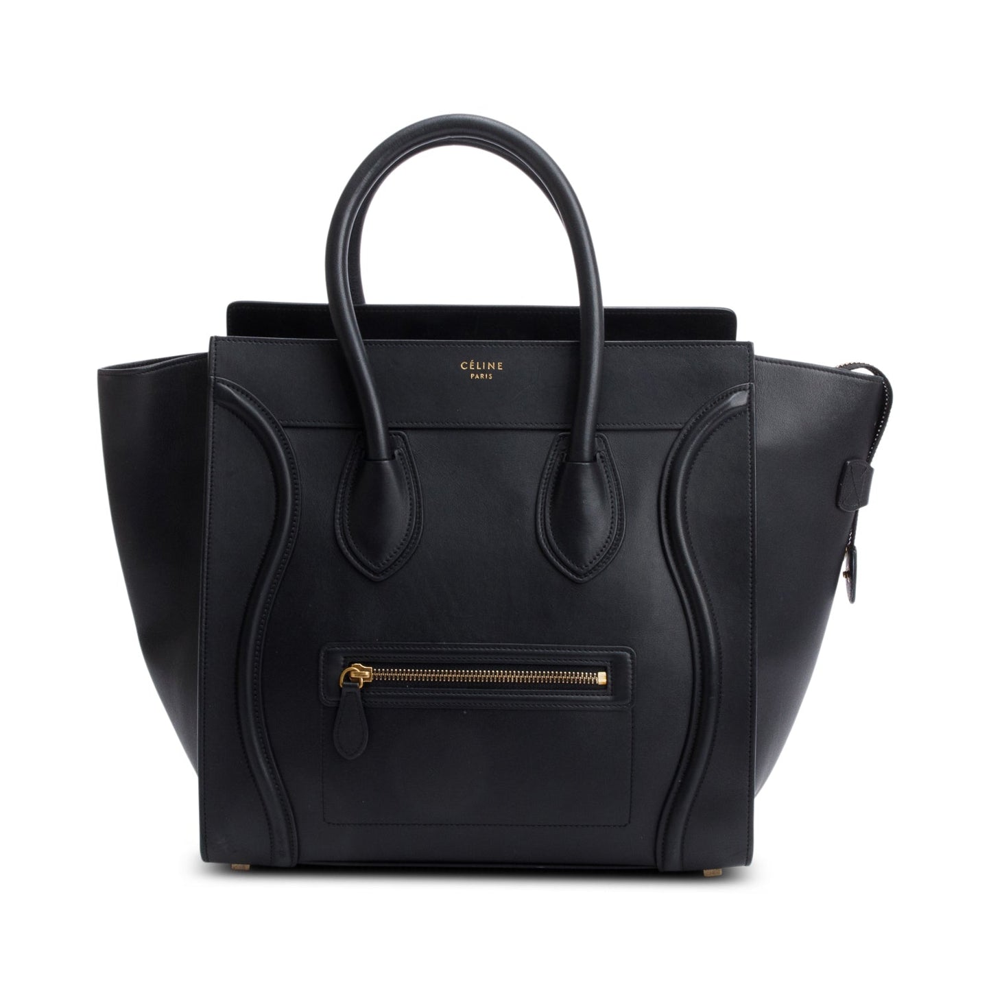 Celine Black Smooth Calfskin Leather Mini Luggage Tote