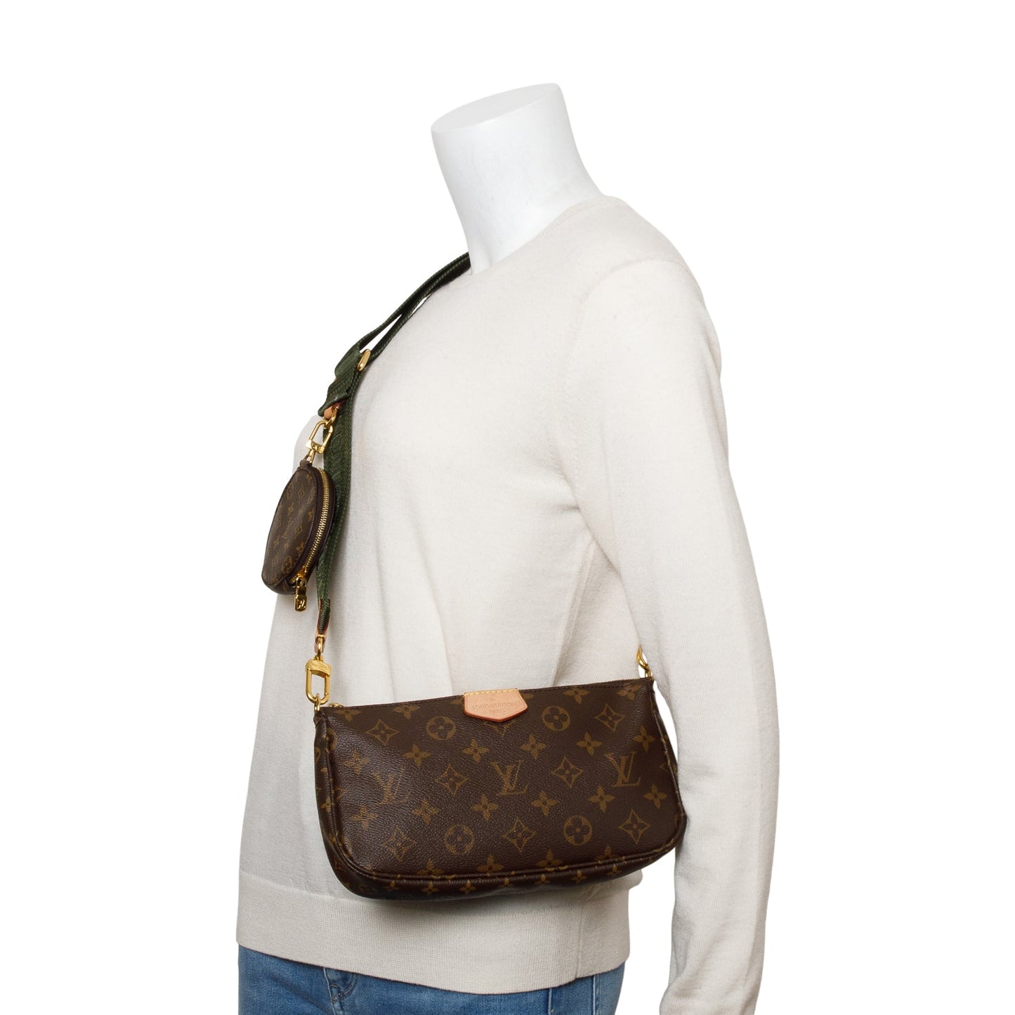 Louis Vuitton 2020 Monogram Khaki Multi-Pochette Accessoires Large Pochette