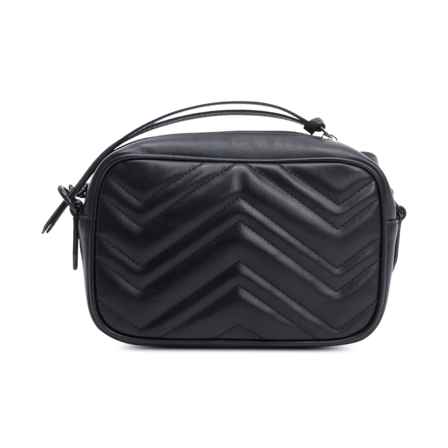 Gucci Black GG Marmont Matelasse Mini Camera Bag