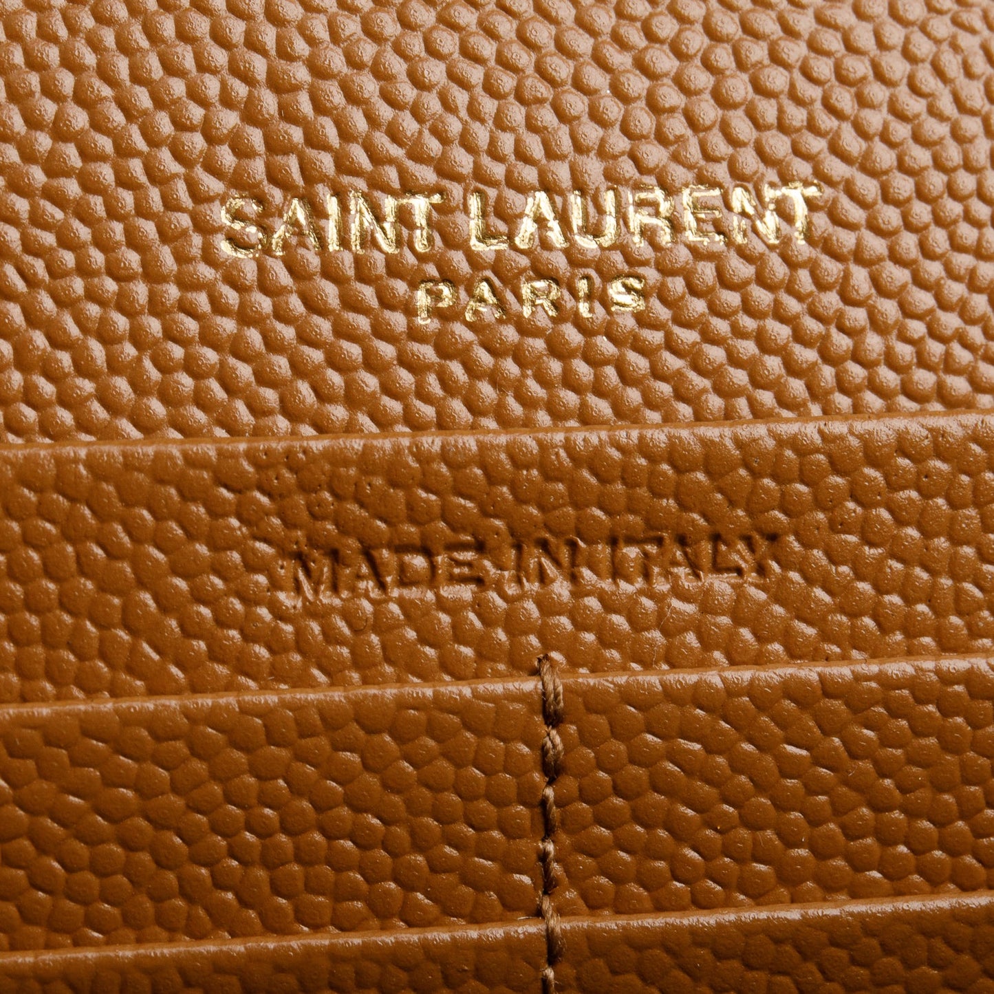 Saint Laurent Brown Cassandre Matelasse Envelope Chain Wallet