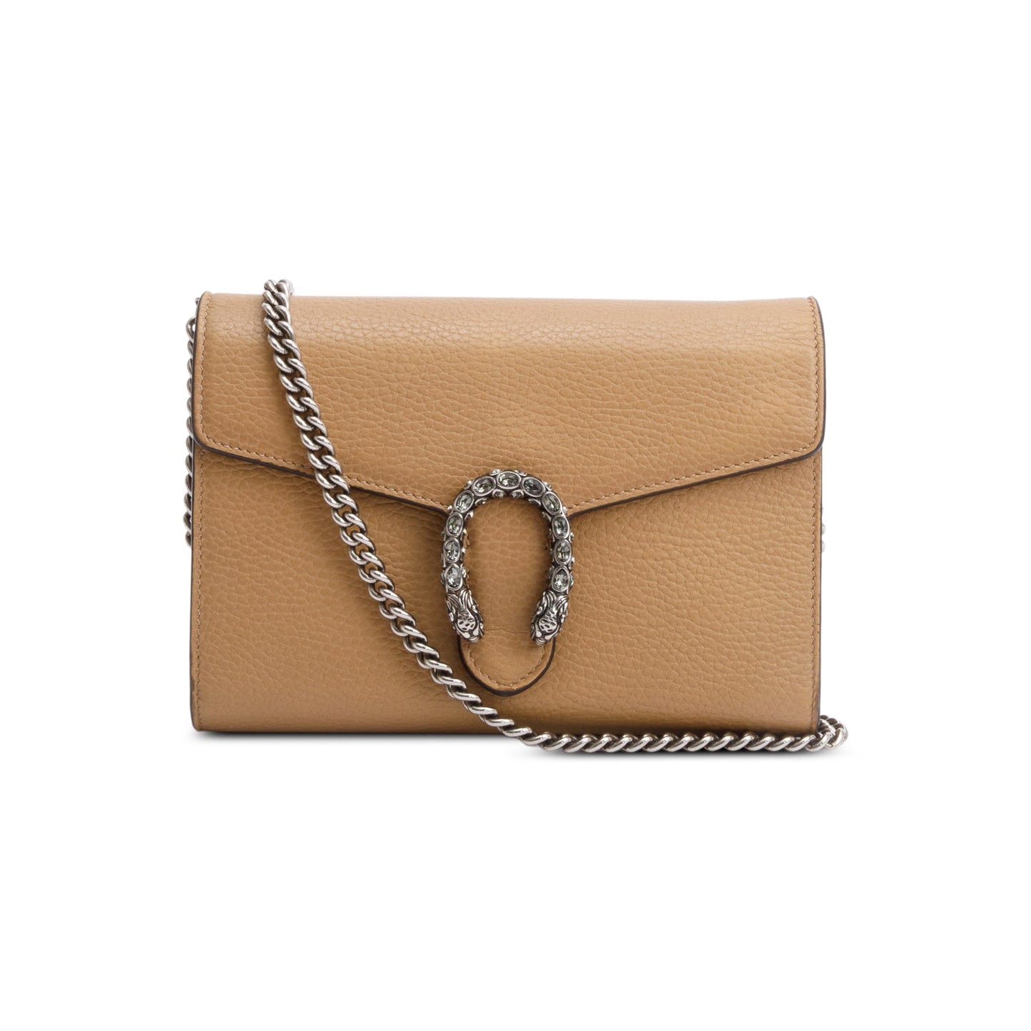 Gucci Brown Leather Mini Dionysus Wallet on Chain