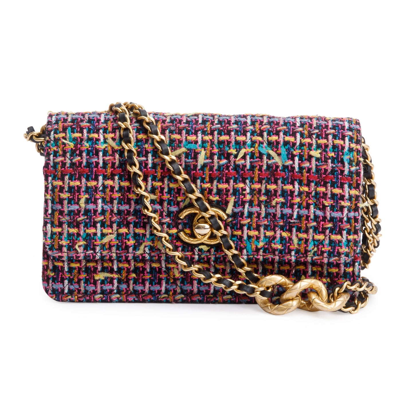 Chanel Multicolor Tweed Mini Flap Bag