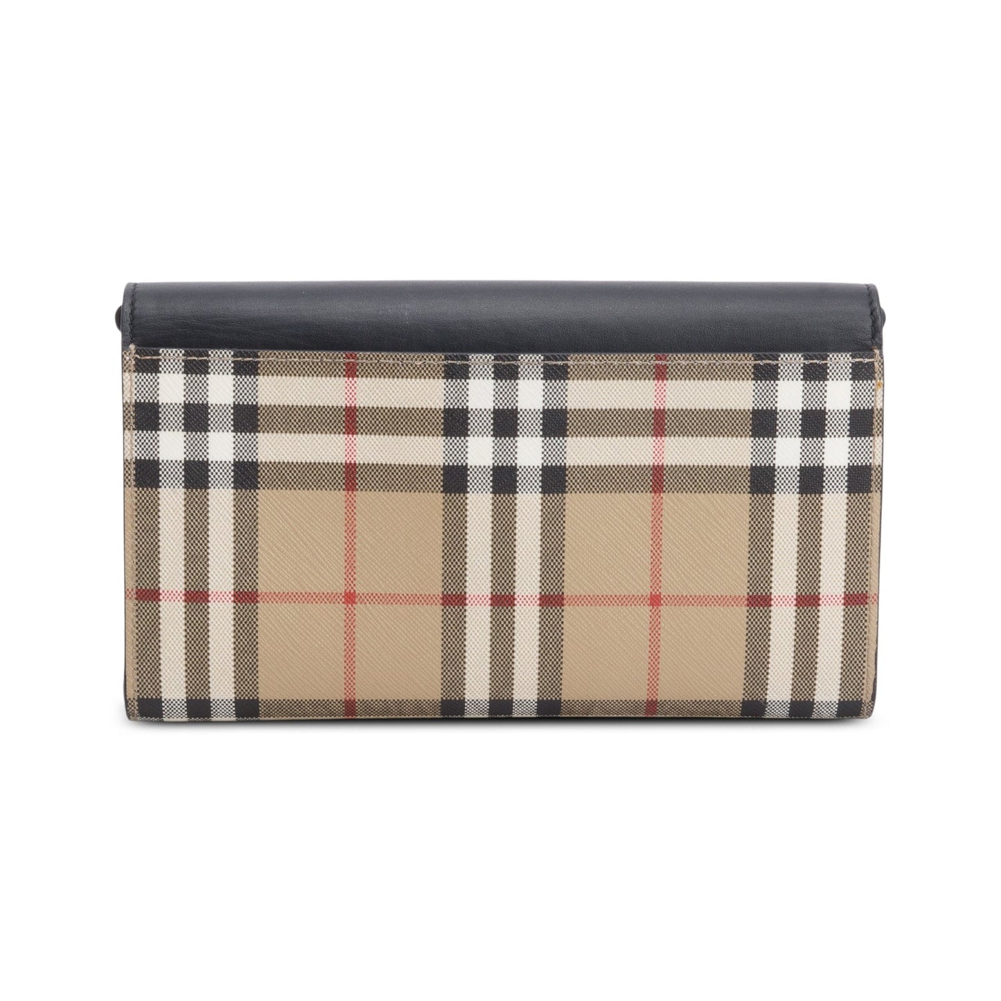 Burberry Black Calfskin Vintage Check Hampshire Crossbody Bag