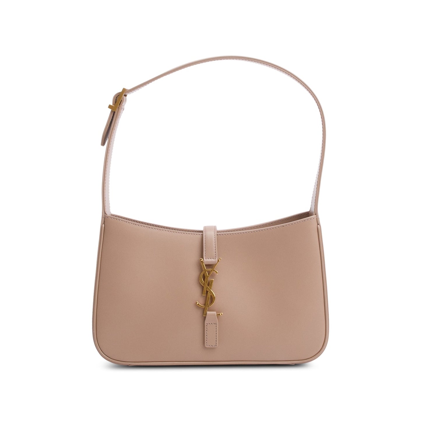 Saint Laurent 2022 Beige Smooth Calfskin Leather Le 5 a 7 Hobo Bag