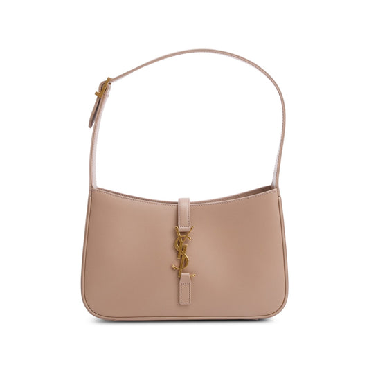 Saint Laurent 2022 Beige Smooth Calfskin Leather Le 5 a 7 Hobo Bag
