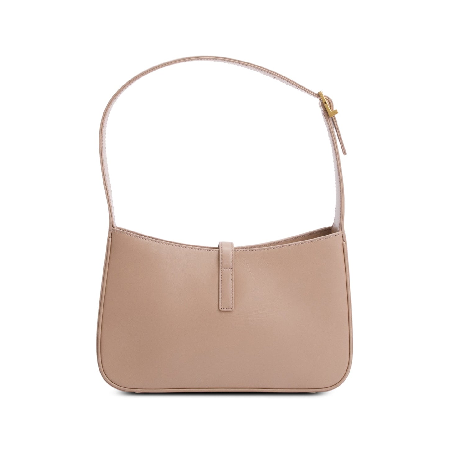 Saint Laurent 2022 Beige Smooth Calfskin Leather Le 5 a 7 Hobo Bag