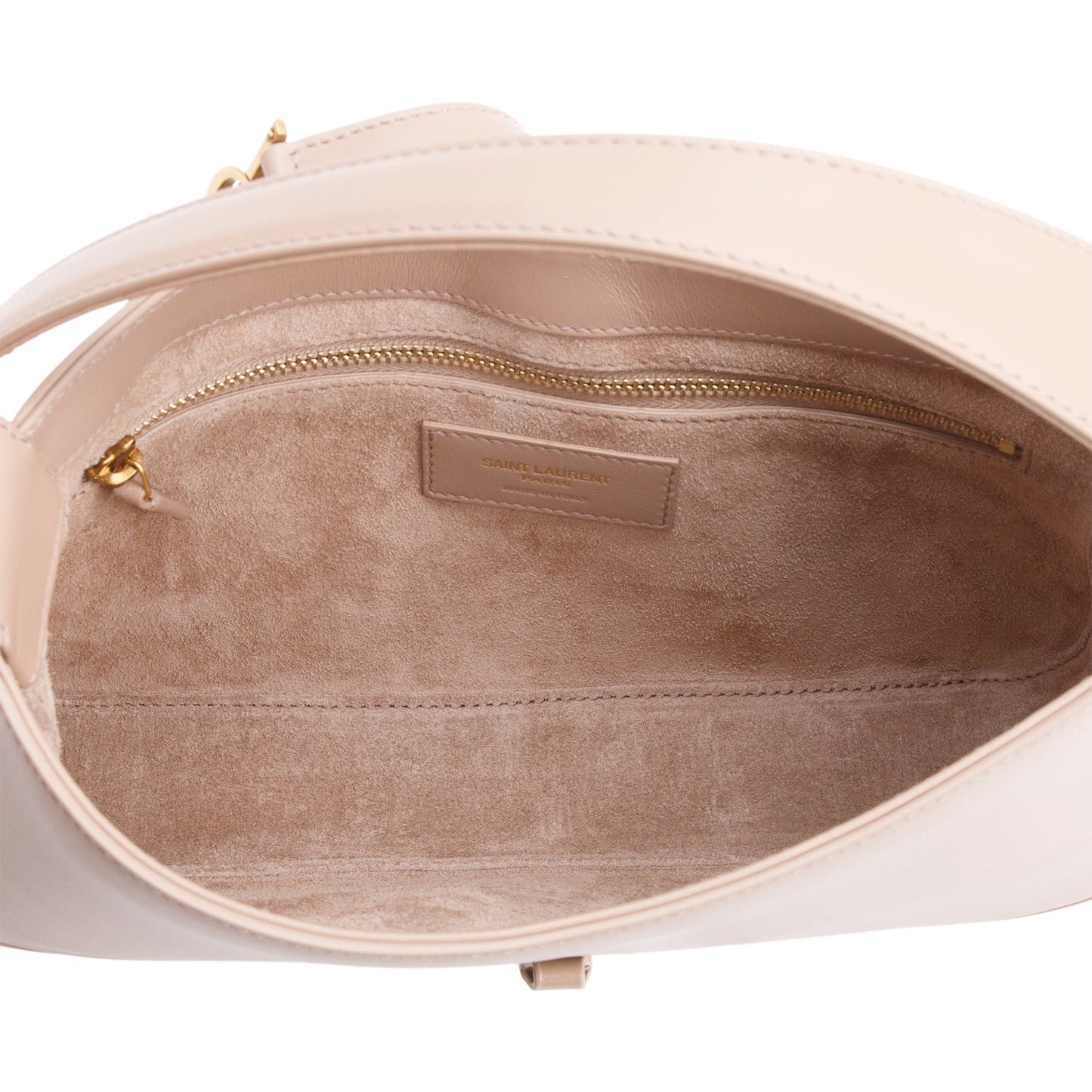 Saint Laurent 2022 Beige Smooth Calfskin Leather Le 5 a 7 Hobo Bag