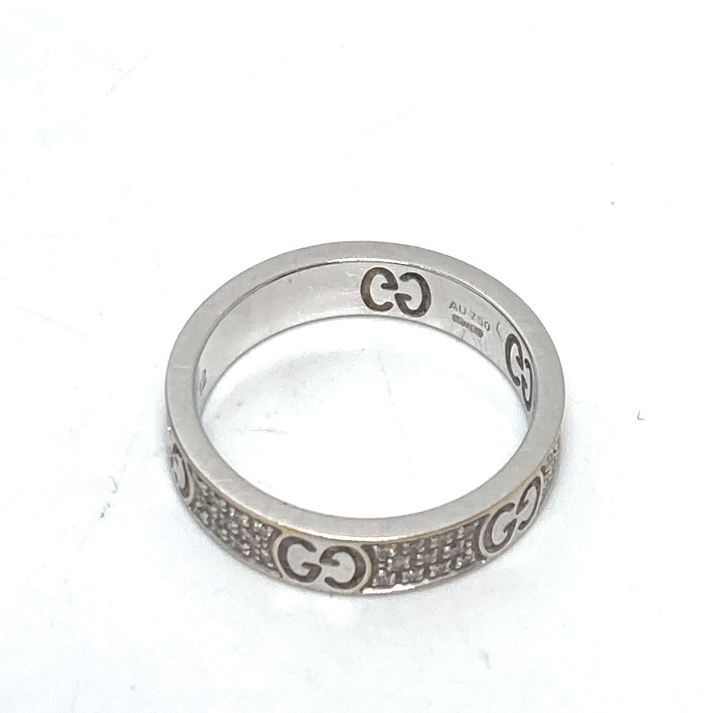GUCCI Ring K18WG Silver Diamond Icon Stardust Women 12