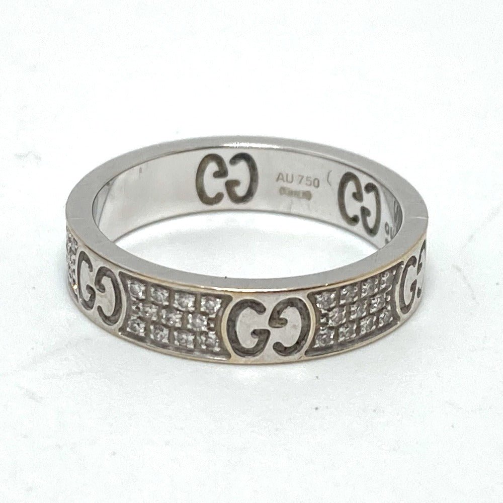 GUCCI Ring K18WG Silver Diamond Icon Stardust Women 12
