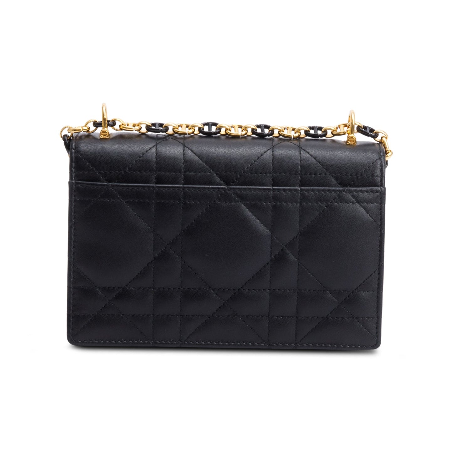 Christian Dior 2023 Black Macrocannage Lambskin Leather Mini Miss Caro Bag