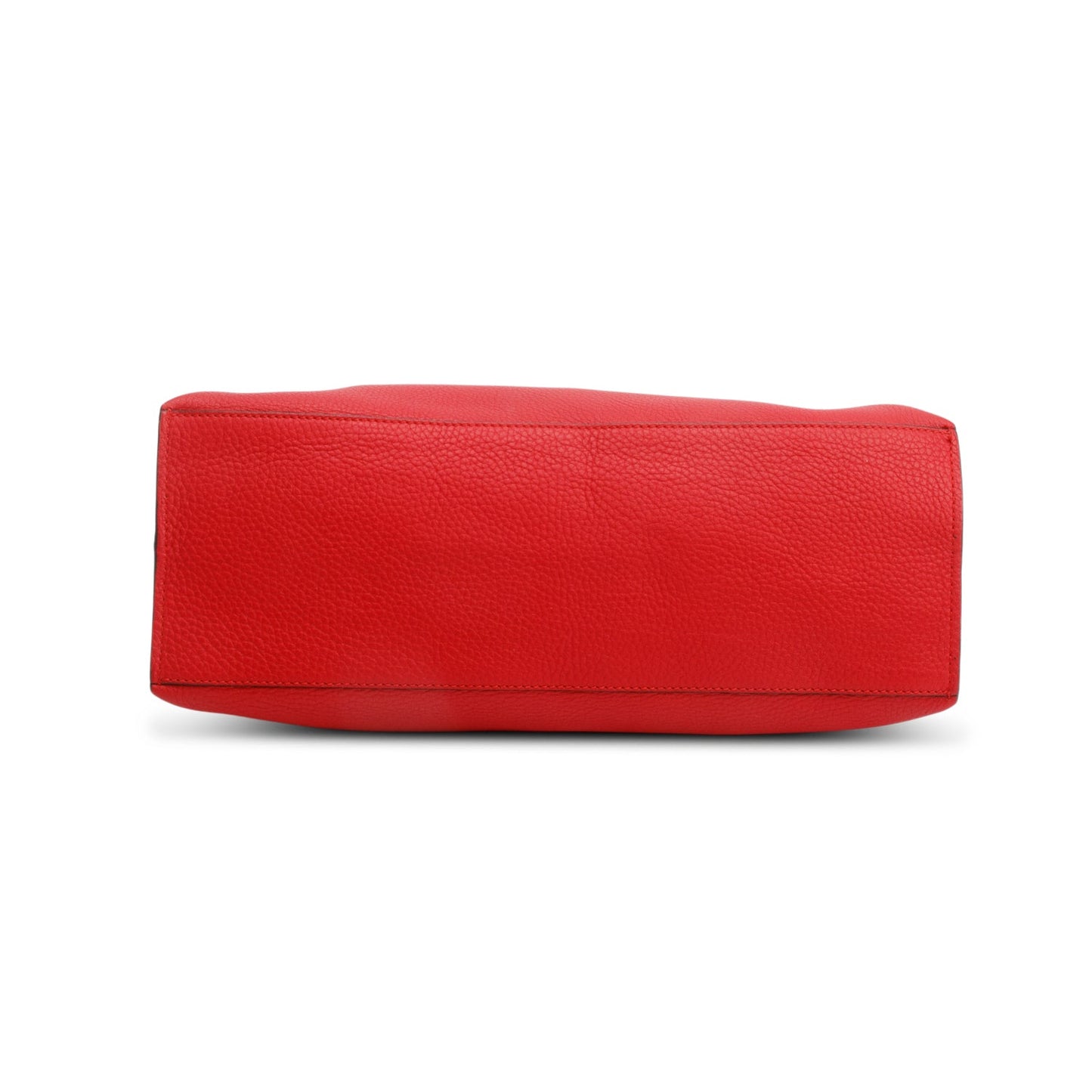 Gucci Red Calfskin Leather Medium Bamboo Daily Bag