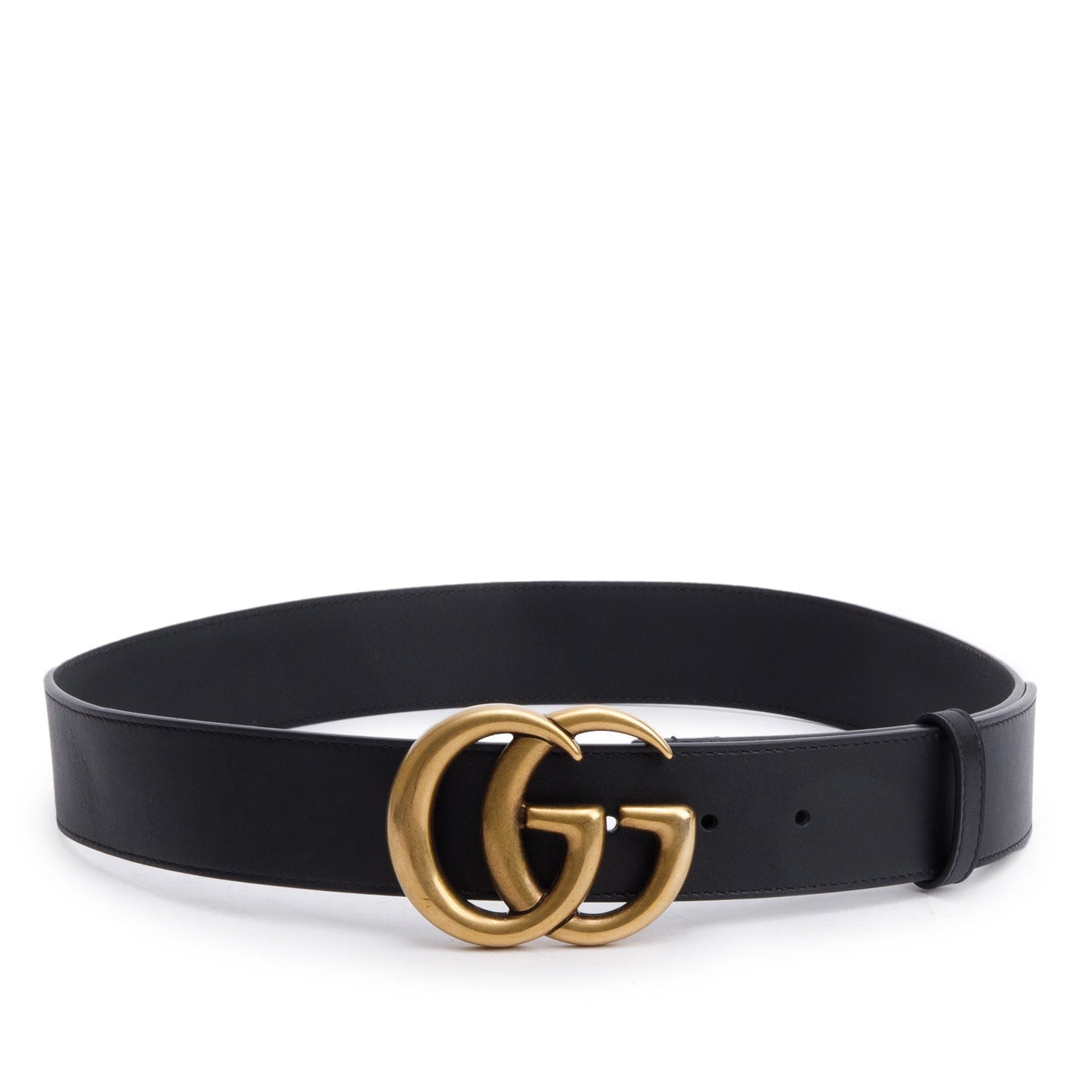 Gucci GG Marmont Black Wide Leather Belt 85 34