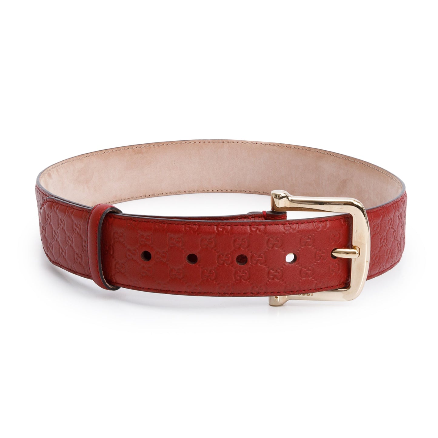 Gucci Red Microguccissima Leather Belt 80 32