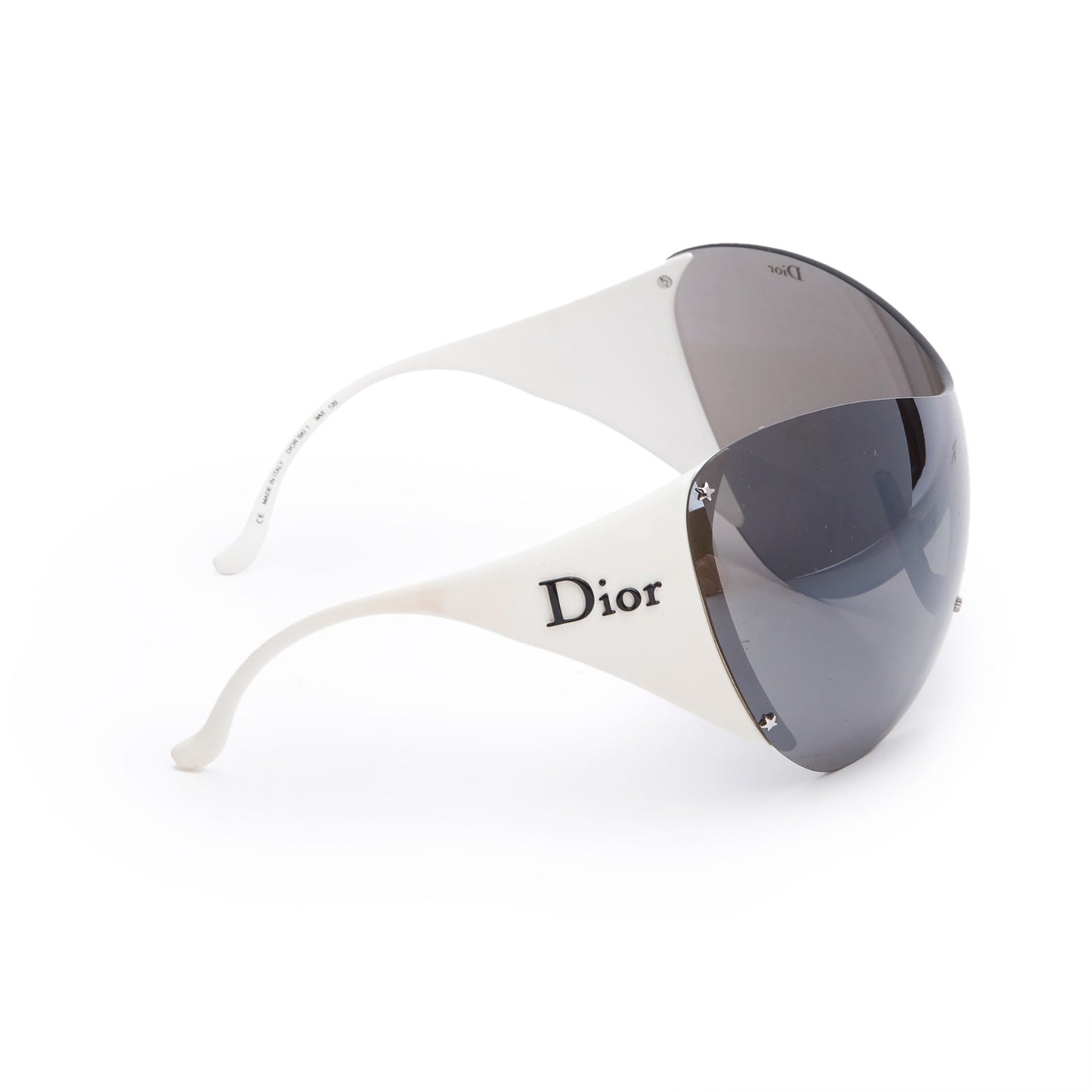 Christian Dior White Acetate Dior Ski 1 Shield Sunglasses